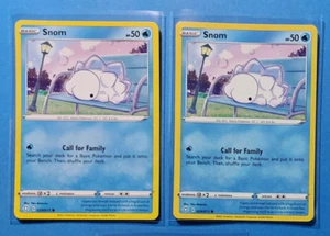 2x Snom 029/072 Pokemon card Shining Fates common NM - Picture 1 of 1