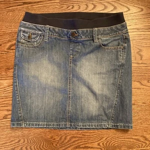 Maternity Old Navy Denim Blue Jeans Skirt Size Small (F) - Picture 1 of 6