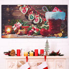 Canvas Modern Art 140x70 Christmas Santa Claus Gifts Lantern Gift Decorations