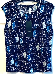 NWT Sz L ESCADA Fantasy Womens 100% Wool Top Sweater Sleeveless - Picture 1 of 11