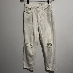 DISSH Womens White Jeans Size 10 Distressed Denim - Picture 1 of 8