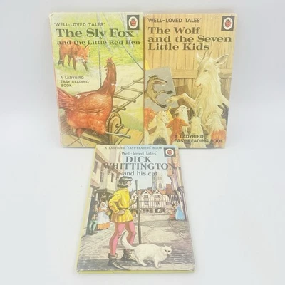 3 Ladybird 'Well-Loved Tales' 606D Hardcover Books Dick Whittington/Wolf and the - image 1 of 4