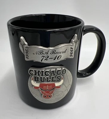 CHICAGO BULLS NBA Record 72-10 PEWTER 3D  VINTAGE MUG 1995 to 1996 Basketball - Image 1 of 4