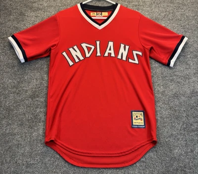 Camiseta Majestic Cooperstown Collection Cleveland Indians - Para hombre Talla Pequeña EE. UU. Foto 1 de 4