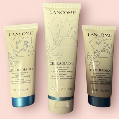Lancome Gel Radiance Espuma Clarificante Crema Limpiador Normal/Combinado Lote 8.2oz Foto 1 de 4