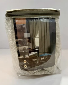 Allen Roth Pierston Blackout Stone 54"x 84" 0856804 New Curtain Fleece Lined - Picture 1 of 5