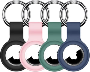 Paquete de 4 fundas para llaveros de silicona compatibles con soporte AirTag etiquetas Cha - Imagen 1 de 4