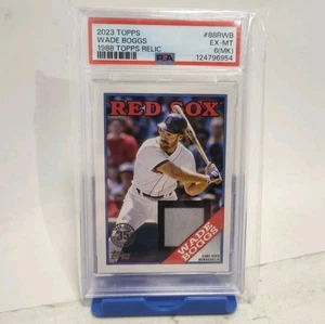2023 Topps Anniversary #88RWB Wade Boggs 1988 Topps Relics PSA 6 (MK) - Foto 1 di 3