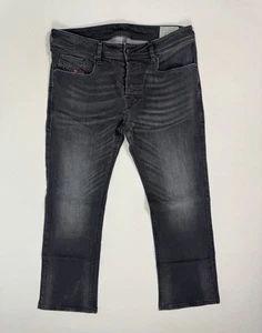 Jean Diesel Zatiny Bootcut para hombre 31x32 (32x27) negro 100 % algodón botón mosca - Imagen 1 de 11