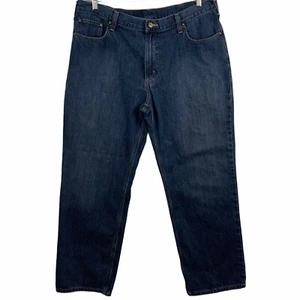 Carhartt Relaxed Fit Jeans Straight Leg Mens 40x30 Dark Wash High Rise Denim - Picture 1 of 12