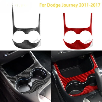 Taza de almacenamiento interior de auto de fibra de carbono accesorios para Dodge Journey 2011-2017  Foto 1 de 4