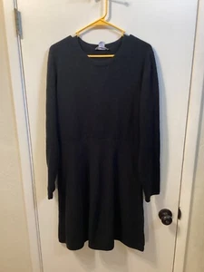 Women NWT "French Connection" black long sleeve sweater dress. Size XL - Picture 1 of 2