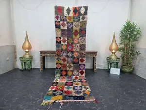 Moroccan Handmade Vintage Rug 2'8"x9'5" Berber Geometric Multicolor Carpet - Picture 1 of 12