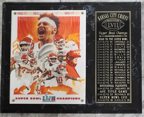 Kansas City Chiefs 2022-2023 Super Bowl 57 Champions 12" x 15" Plaque LVII Cover