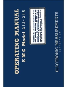 Transistor & Tube Tester Manual + Charts Pick EMC 213 / 215 or Lafayette 38-0112 - Picture 1 of 9