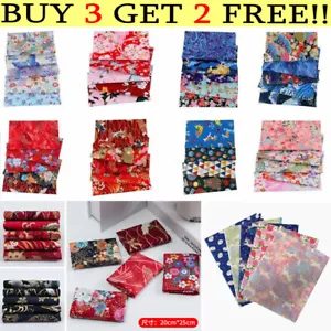 5 pz tessuto stampato 100% cotone materiale patchwork trapuntato quarto grasso giapponese - Foto 1 di 37