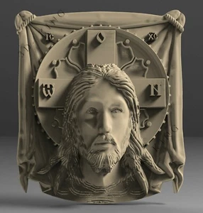 STL Modelos 3D Sábana Santa de Cristo para Router CNC Impresora 3D Grabador Tallada Aspire - Imagen 1 de 2