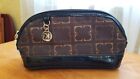 50% off!  NEW! Liz Claiborne NY Gold Brown Black Cosmetic Bag/Clutch Zipper Pull