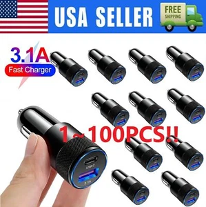 Lot PD USB-C Fast Charging Car Charger Adapter For iPhone 14 13 12 11 Samsung - Picture 1 of 7