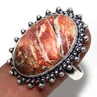 Leopard Skin Jasper 925 Silver Plated Gemstone Ring US 10 Amazing Gift GW