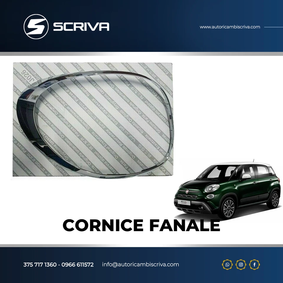 CORNICE CROMATA FANALE POSTERIORE SINISTRO SX ORIGINALE FIAT 500L 77366440