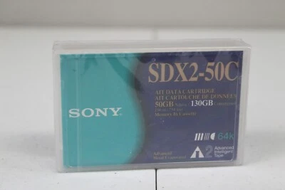 Cartucho de datos Sony SDX2-50C AIT 50/130 GB 64 k 230 m/754 pies (VENDEDOR DE EE. UU.) Foto 1 de 3