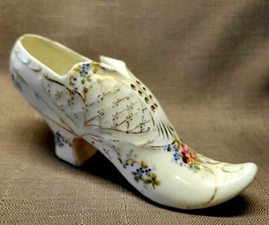 Vintage Floral Pansey Porzellan Multicolor Schutz Marke German Shoe - Bild 1 von 7