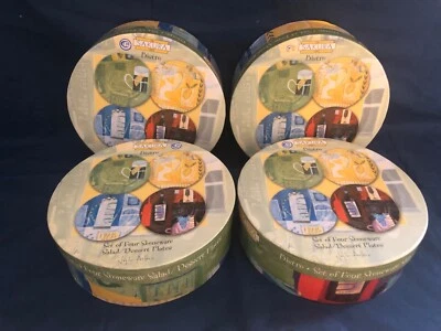 SAKURA BISTRO STONEWARE Salad / Dessert Plates - 4 Sets of 4 - New - Image 1 of 4