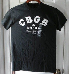 Camiseta CBGB & OMFUG Home of Underground Rock Pequeña Negra Nueva - Imagen 1 de 6