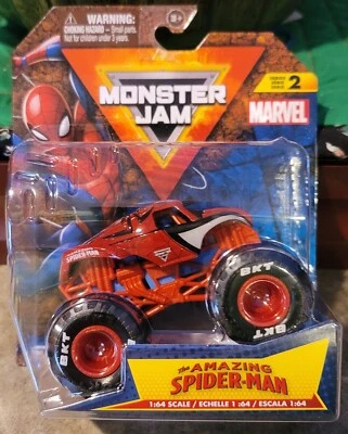 Monster Jam Serie 2 Marvel Spider-Man Monster Truck 2024 1:64 exclusivo de Walmart Foto 1 de 4