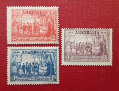 AUSTRALIA 1937 MNH New South Wales Anniv. Mi 153-5 Scott 163-5 Sg 193-5 2035 - Image 1 of 2