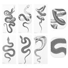 12 Pcs Dark Snake Tattoos - Realistic Temporary Paper for Women