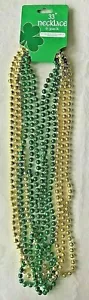 Día de San Patricio Irlandés 33" Collar Cuentas de fiesta Oro Verde Mardi Gras 6 Pack - Imagen 1 de 3