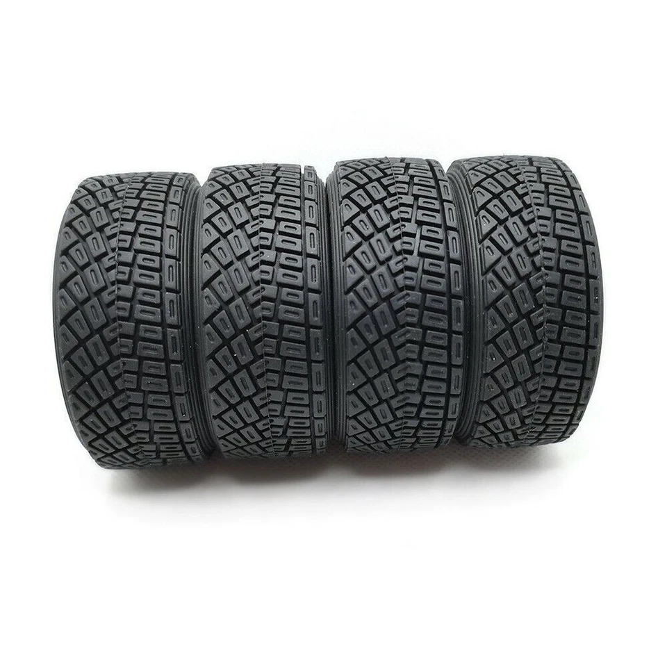 4Pcs 1/10 Soft Rubber Tires For RC Rally RC Off Road Car HSP HPI PP0189 Set - Image 1 of 4