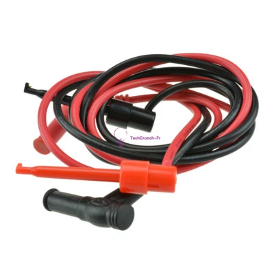 1Pair Banana Plug To Test Hook Clip Probe Cable For Multimeter Test Equipment