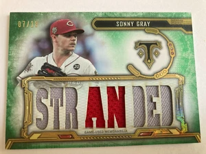 2020 Topps Triple Threads Sonny Gray /18 Stranded Cincinnati Reds Game Used Card - Picture 1 of 4
