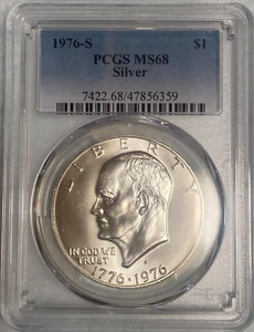 1976-S PCGS Silver MS68 Eisenhower Dollar - Picture 1 of 2