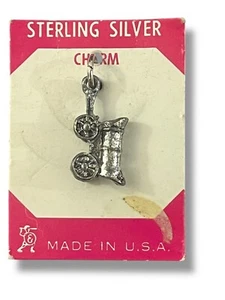 Sterling Silver 925 Covered Wagon Charm Pendant Made in USA - Picture 1 of 3