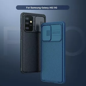 For Samsung Galaxy A52 A72 5G Plus Case Black Slide Lens Camera Slim Cover A32 - Picture 1 of 15