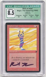 Graded Signed Wall of Heat CGC 8.5 Legends Artist Richard Thomas 1994 MTG Magic! - Picture 1 of 2