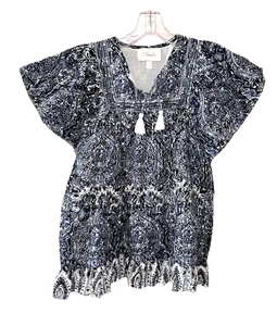 CLEOBELLA Little Girl Dress Size 7 Magdalena Blue Gray Organic Cotton - Picture 1 of 7