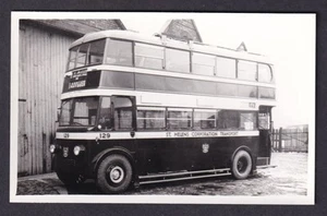 Lancashire St HELENS Corporation Trolley bus #129 at depot? c1950s? photograph - Picture 1 of 2