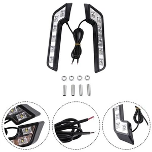 Car Daytime Running Ligh Front Grille LampL-Shaped 2pcs 4.8W Brand New - Picture 1 of 12
