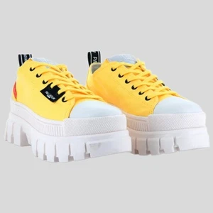 Palladium Revolt Lo TX Plateau Stiefel Damen 10 Aurora Gelb Weiß 97243-724-M - Bild 1 von 7