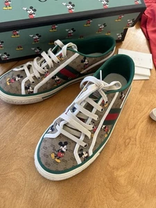 Mens Disney x Gucci The Tennis GG Sneakers 7.5 - Picture 1 of 16