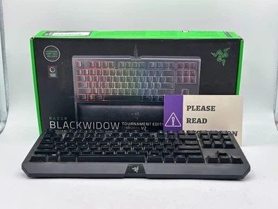 Razer BlackWidow Te Chroma V2 Keyboard Orange Switches READ - Image 1 of 4