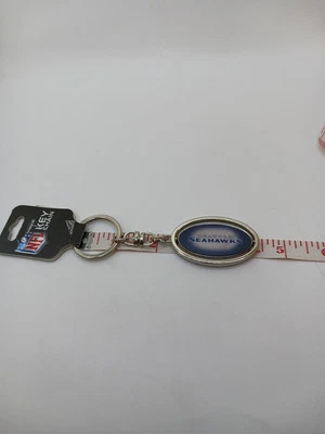 Seattle Seahawks NFL Spinning Logo Key Ring Key Chain  4.75" Rico New - Image 1 of 3