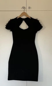 Review Dress Womens Size 8 Black Mini Short Vintage Y2K Event Cocktail Party LBD - Picture 1 of 11