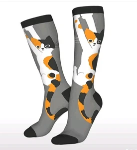 Calico Katzensocken bunt Weihnachten Strumpf Füller NEU kostenloser Versand - Bild 1 von 7