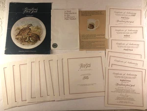 Set of 13 Game Birds of the South Collector Plate-Paperwork & COA'S Only - Picture 1 of 9